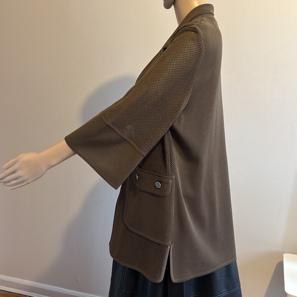 MISOOK 3/4 Sleeve Perforated Jacket Cardigan Size Medium M - Picture 5 of 9